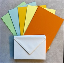 Craft UK Kort & Kuverter - A6 Mixed Colors / 50 sæt